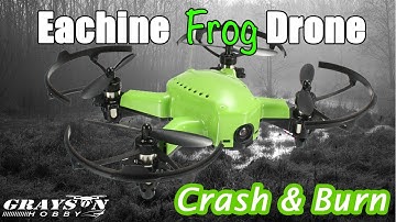 Eachine q90 Flying Frog Quadcopter Drone | Epic Crash | Unboxing & Review
