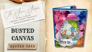 Create A Stunning Busted Canvas Window Shaker Card Diy Cardmaking Tutorial