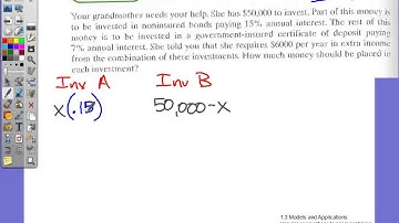 1.3 Models and Applications - Use linear equations to solve problems (example 5)