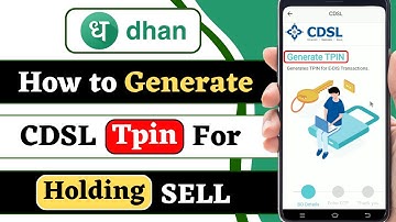 How to generate tpin in dhan || Dhan app me tpin kaise generate kare || How to generate tpin in CDSL