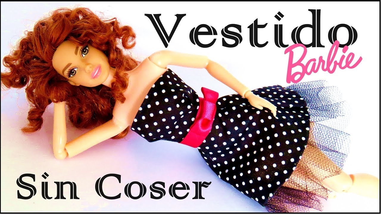 DIY HACER VESTIDO PARA BARBIE SIN ROPA MANUALIDADES CRAFTS -