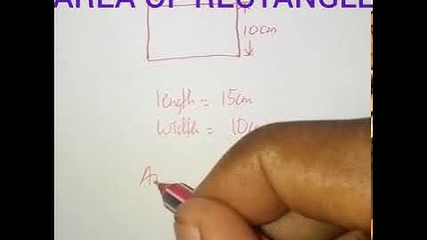 Area of rectangle formula with example