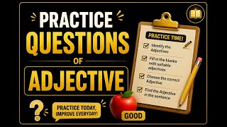 🔴 LIVE CLASS | ADJECTIVE QUESTIONS PRACTIC| Typing + Written Exam Preparation for all Govt. Exam 🚨