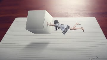 3D Floating Cube Illusion Photoshop Tutorial