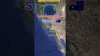 Los Angeles 🇺🇸 to Sydney Australia 🇦🇺 flight Route Direct flight ✈️ operator by United Airlines 
