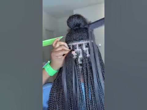 HOW TO ACHIEVE A SIMPLE & NATURALLY LOOKING KNOTLESS BRAIDS - YouTube