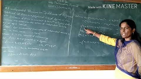 2.4 Fundamental Theorem on Differences of Polynomials
