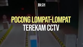 Sosok Pocong Sedang Lompat-lompat Terekam CCTV di Gerbang Tol