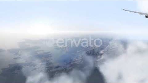 Passenger Above The Terrain And Clouds | Motion Graphics - Envato elements