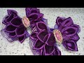 Бантики для волос. Канзаши. МК. /DIYKANZASHI. SCRUNCHY