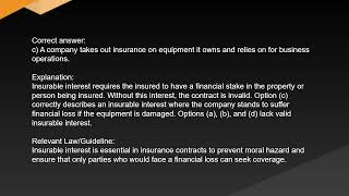 North Carolina Property and Casualty Insurance Exam Free Practice Test and Answer