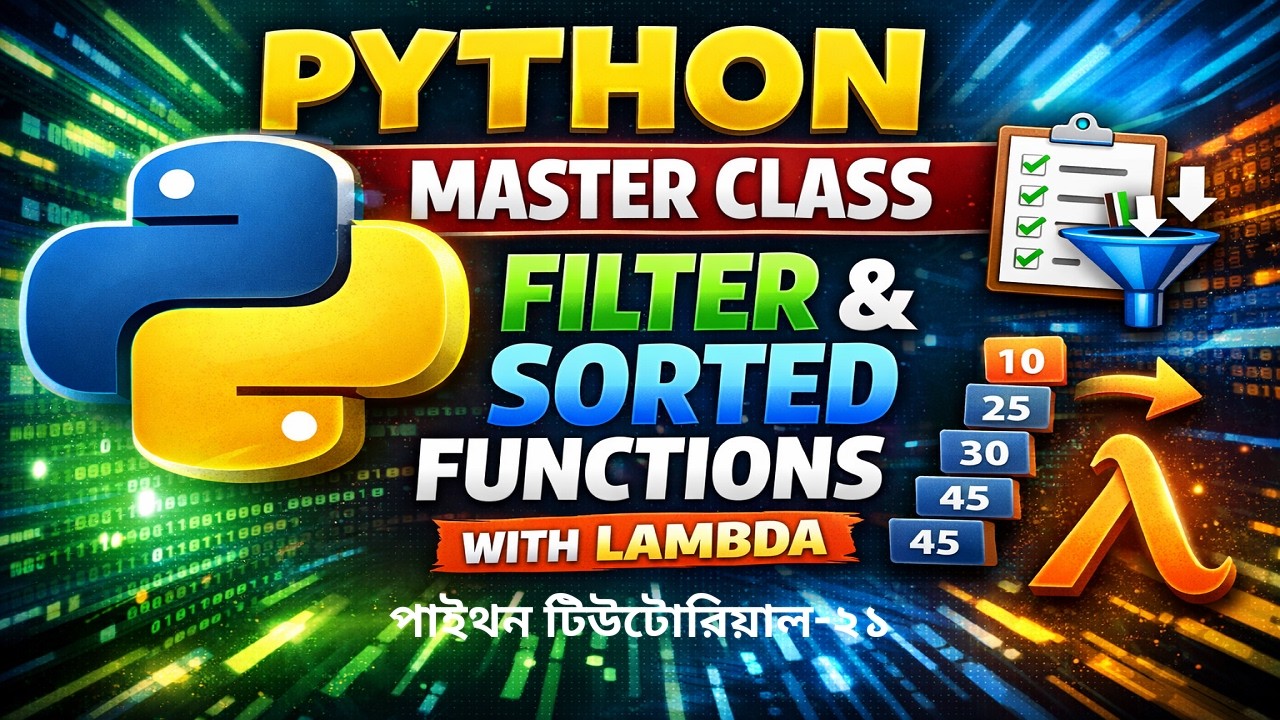 Python MASTER Class on Filter and Sorted Functions with Lambda - YouTube