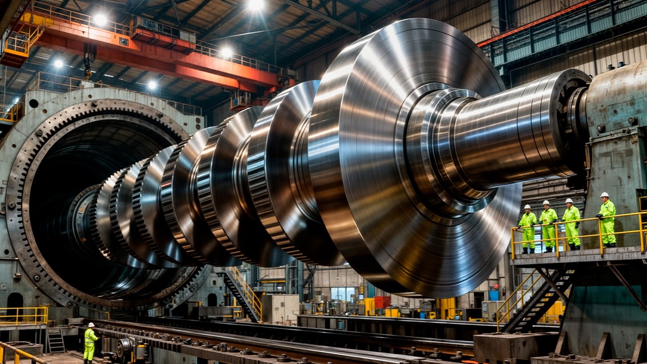 Как изготавливаются коленчатые валы кораблей | 300-тонный стальной каркас океанских гигантов