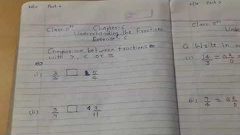 Class- 5 (Part- 2) Chapter- 6 (Understanding the fractions  - Exercise- 6 )