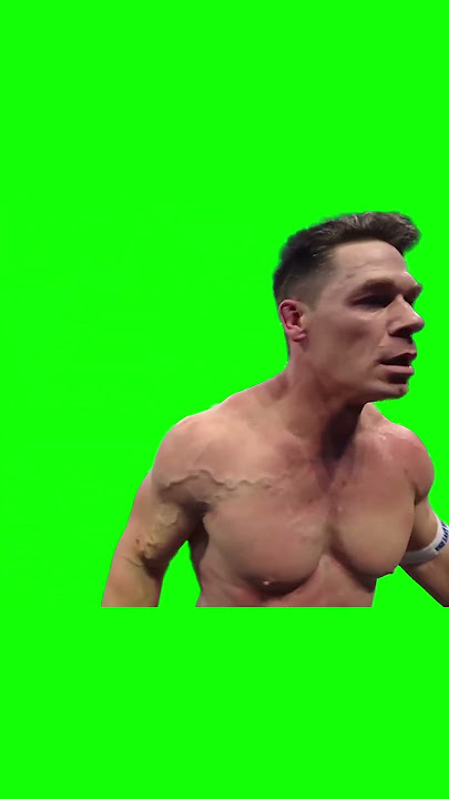 John Cena shocked green screen