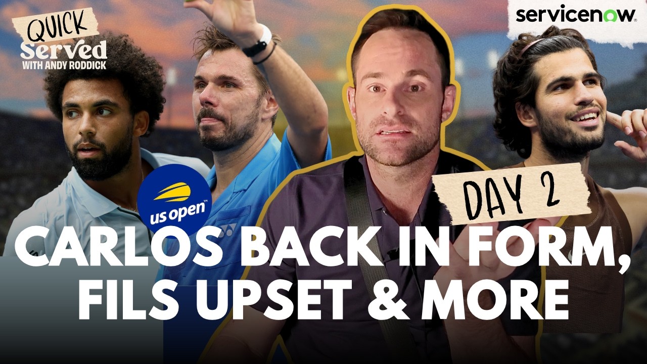 2026 US OPEN DAY 2: Alcaraz Rolls, Tiafoe 5-Set Thriller, Fils Falls & More