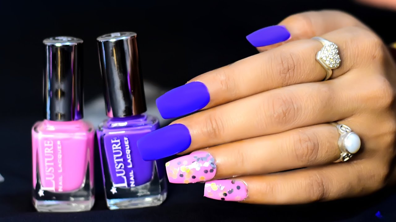 Wedding nails paint purple colour nail paint nails design kese kre nail paint decore how to