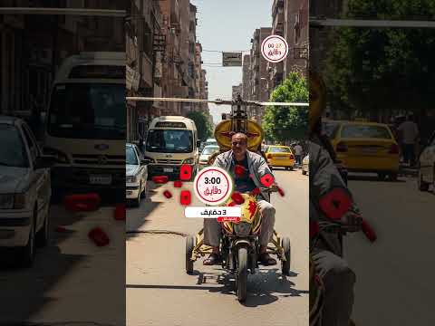 مصري اخترع هليكوبتر ومشي بيها وسط العربيات