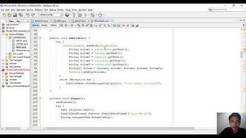 Memahami Program Cafe shop Java Netbeans 8.2 (Database, CRUD, berbasis GUI).