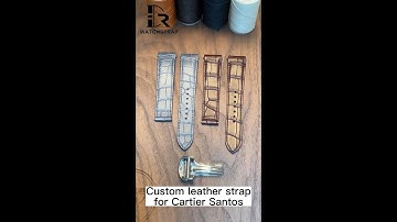 Add replacement deployant clasp with push button for New Cartier Santos | Drwatchstrap