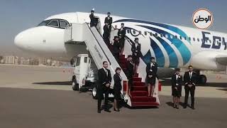 أول فيديو من داخل الطائرة الجديدة لـ«مصر للطيران» من طراز «إيرباص A321neo»