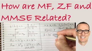 How are Matched Filter (MF), Zero Forcing (ZF), and MMSE Related?