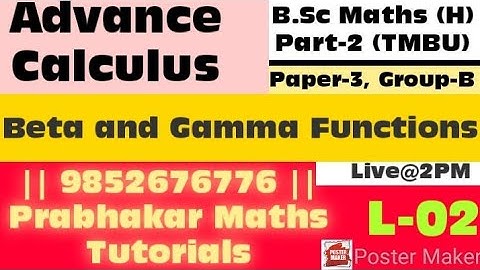 #L02,#bscpart2,#tmbu,#betaandgammafunctions,#bhagalpur