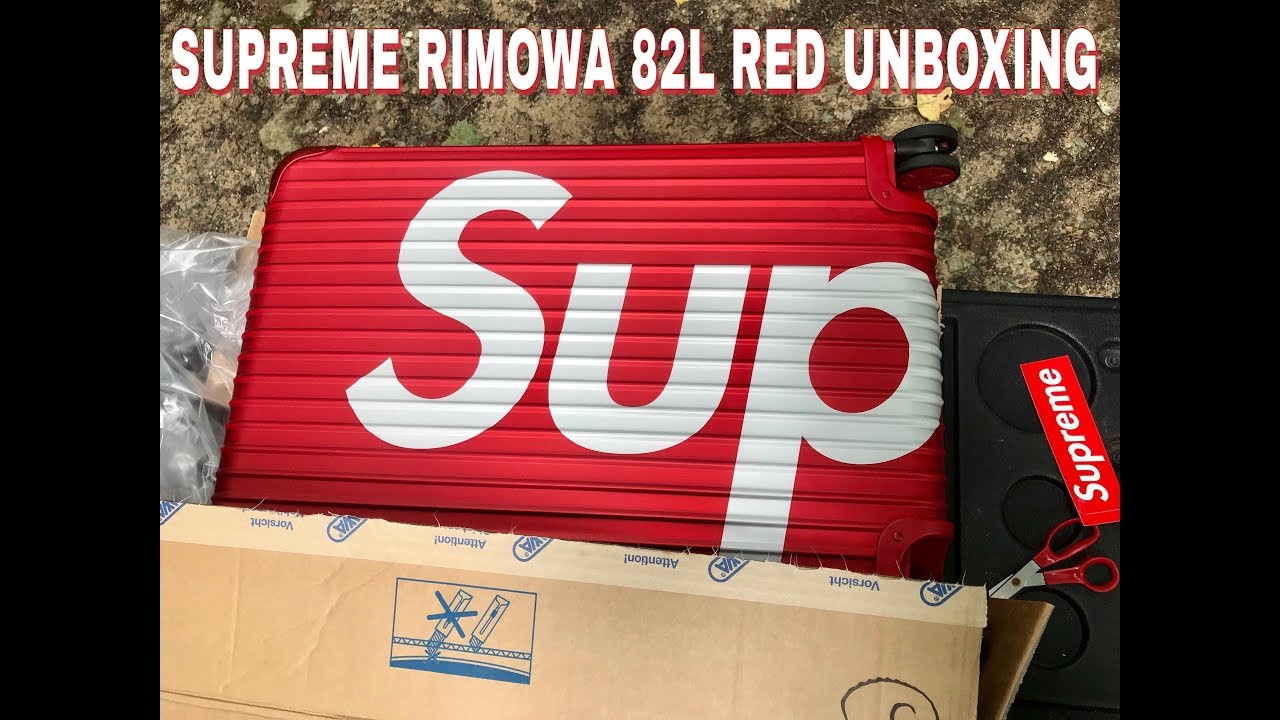 SUPREME RIMOWA 82L RED REVIEW ⁄ UNBOXING AUTHENTIC