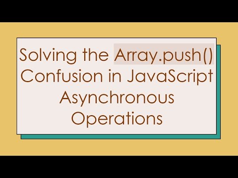 Solving the Array.push()