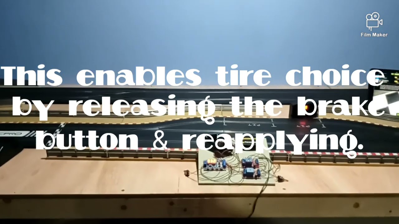 Scalextric arc pro, smart race app with lane changing,pit stopping pace car