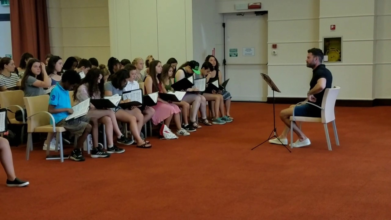 Practice National Children's Chorus Premiere Group Florence Italy 2017