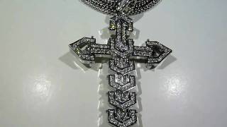 Soldlab Made Diamond Arrow Cross Pendant -Custom Lab Made Jewelry