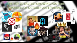 Atypical month, Mikecrack 100M, HCL| The Fastest Growing YouTube Channels of October 2024 (FanMade) Update