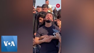 Groom and Relatives Mourn Victims of Iraq Wedding Hall Fire | VOA News