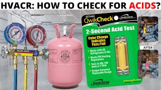 HVACR: QwikCheck Acid Test Kit (2 Second Acid Test) Check For Acids In Any AC Or Refrigeration Unit