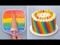 Oddly Satisfying Rainbow Cake Decorating Videos | Fun and Creative Colorful Cake Decorating Ideas