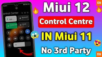 [ Official ] MIUI 12 Control Centre in Miui 11 | without any 3rd party