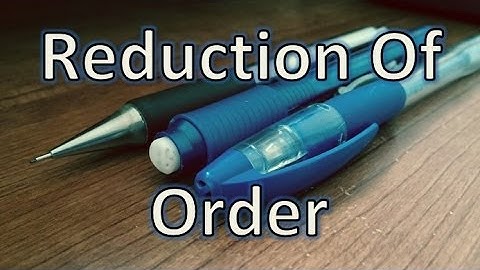 Reduction of Order - Differential Equations