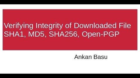 File Integrity Check in Ubuntu 19.10 Linux - SHA1, SHA256, MD5, Open-PGP