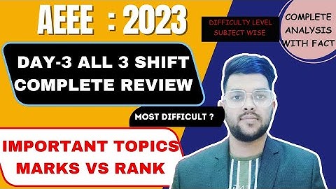 AEEE 2023 Day 3 All shift complete analysis | Amrita phase 1 exam review ✅ #amrita #aeee2023 #cutoff