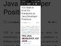 MNC TCS JOB| java developer|2026 #youtubeshorts #yt #shortfeed #shortvideo #jobsearch