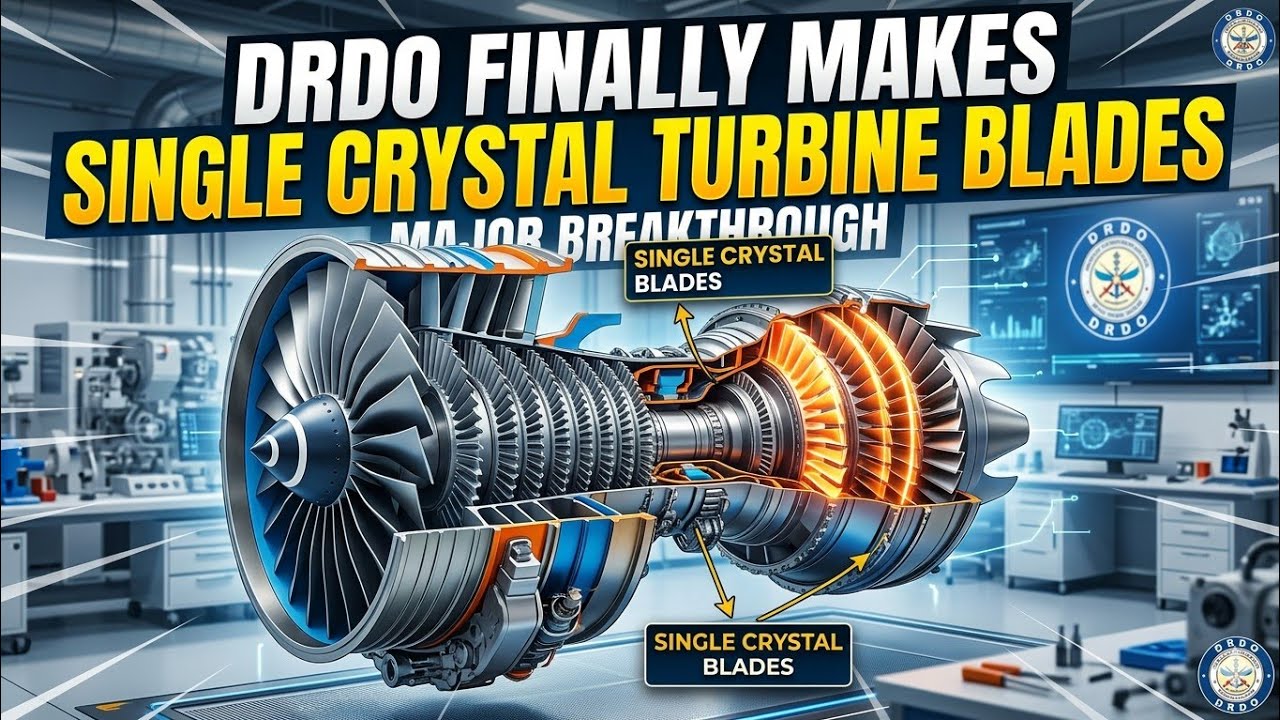 DRDO finally makes single crystal turbine blades for aeroengines.