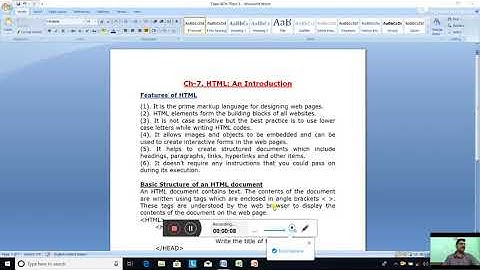 Class-6. Computer Studies. Ch-7. HTML: An Introduction. Part-3. Date-9/10/2020.