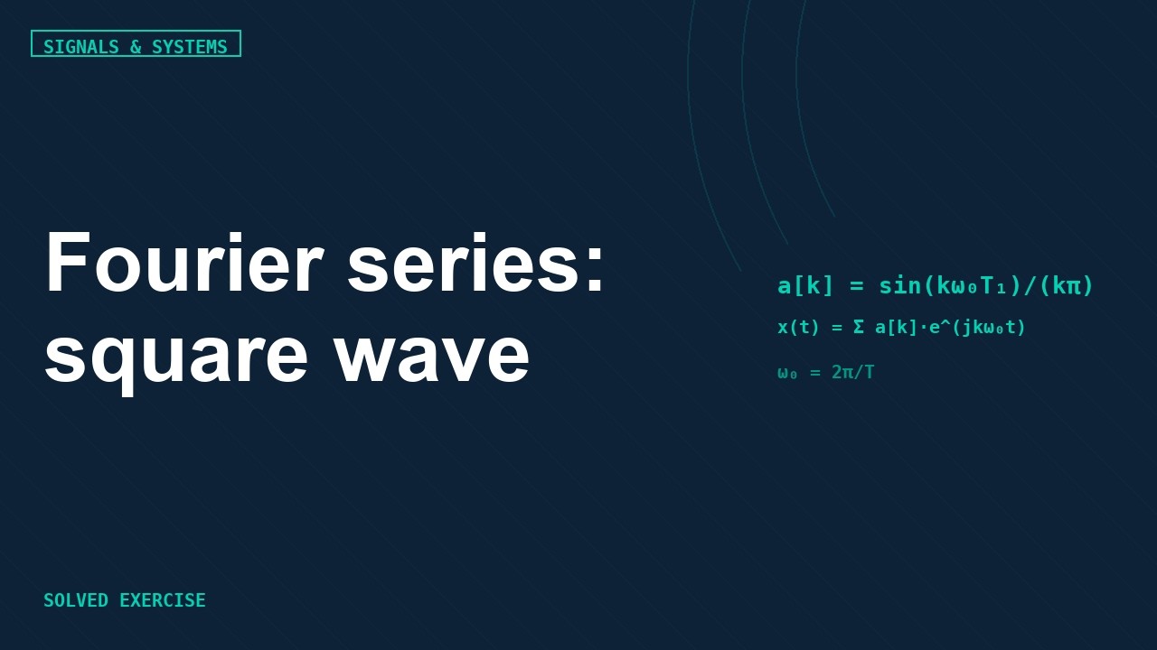 Fourier series of a periodic square wave — coefficients solved step by ...