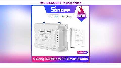 A must-have product! SONOFF 4CHPROR3 4 Gang 433Mhz RF Smart Switch Interlock Self-Locking Inching