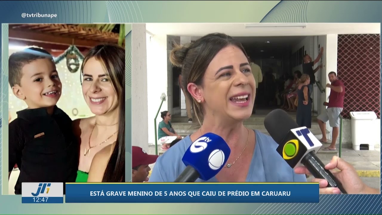 Está grave menino de 5 anos que caiu de prédio em Caruaru