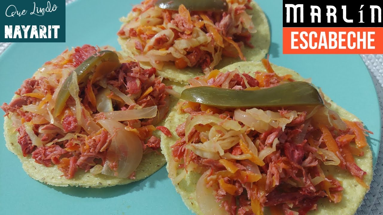Marlín en escabeche estilo Nayarit | TOSTADAS de MARLIN | receta fácil y rendidora 😋