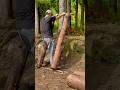(10) 森で最悪なエリアを、最高の場所に開拓！　(山小屋の骨組みが終わり、側面の組み立て！)
