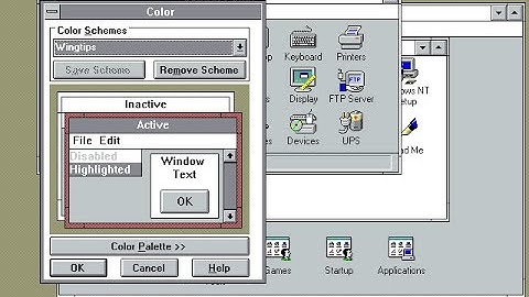 Windows NT 3.51 - Color Schemes