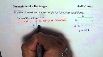 Find dimensions of a rectangle with given ratio of sides along with perimeter of area